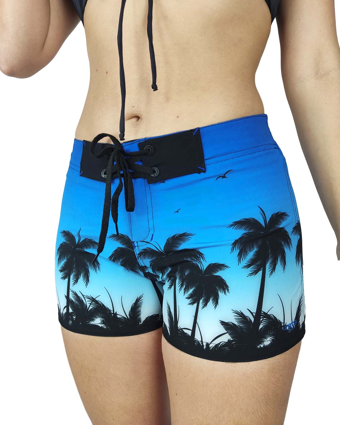 Palmeras Negras Degrade Azul