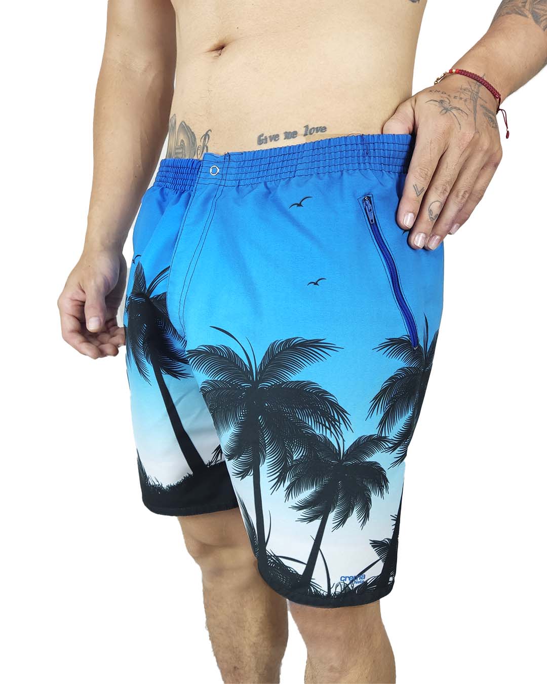 Palmeras Negras Degrade Azul