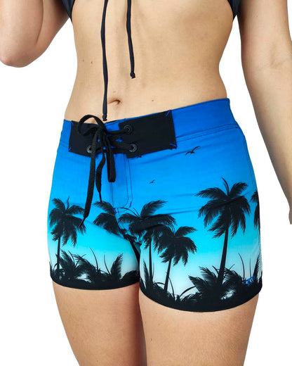 Palmeras Negras Degrade Azul