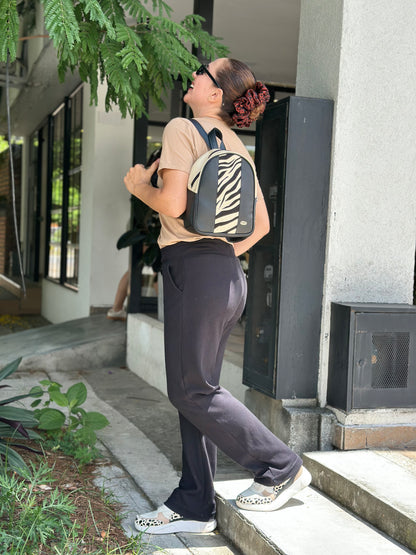 Mini Morral Cebra Negro