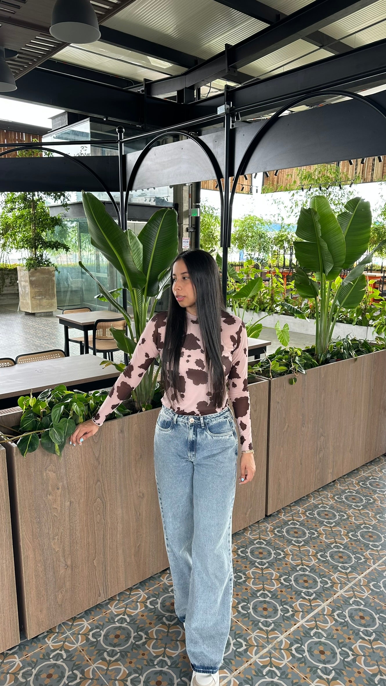 Malla Print Vaca Café